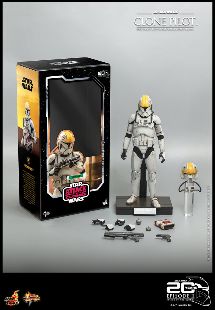 New Hot Toys MMS648 STAR WARS II: ATTACK OF THE CLONES 1/6 CLONE PILOT In Stock