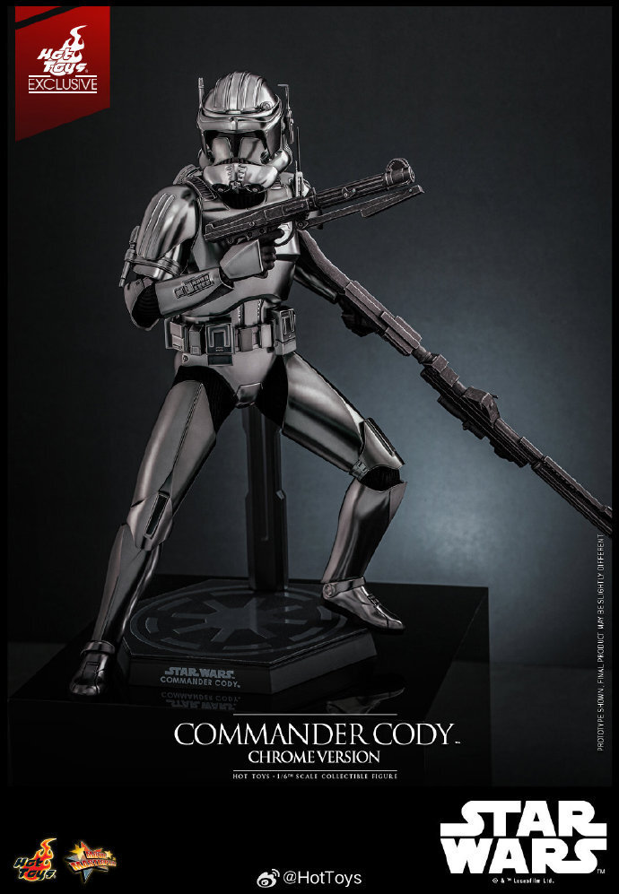Hot Toys MMS734 Star Wars III Revenge of the Sith Commander Cody Chrome Ver. New