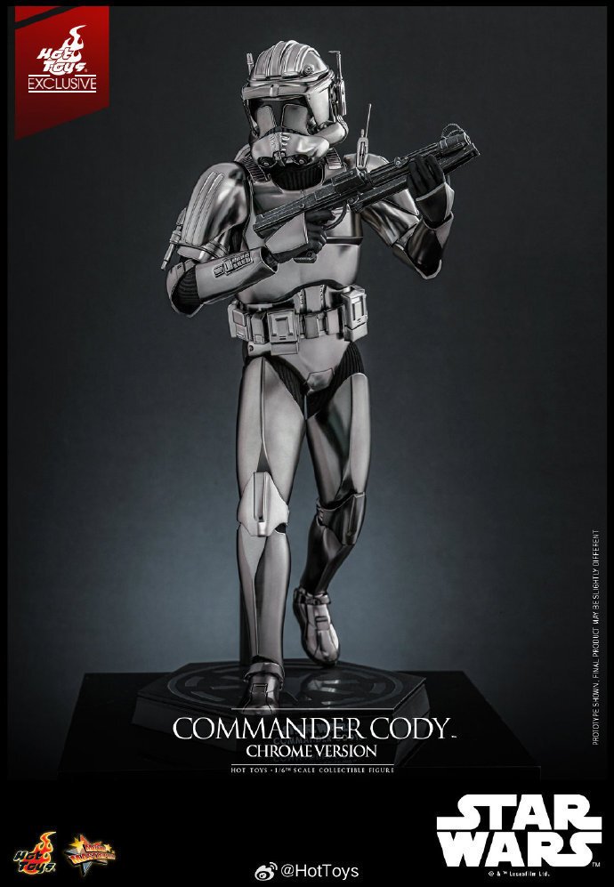 Hot Toys MMS734 Star Wars III Revenge of the Sith Commander Cody Chrome Ver. New