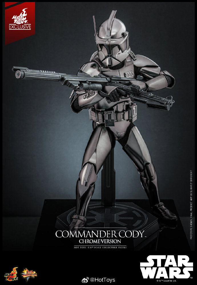 Hot Toys MMS734 Star Wars III Revenge of the Sith Commander Cody Chrome Ver. New