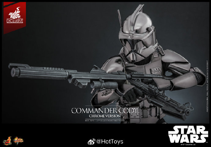 Hot Toys MMS734 Star Wars III Revenge of the Sith Commander Cody Chrome Ver. New