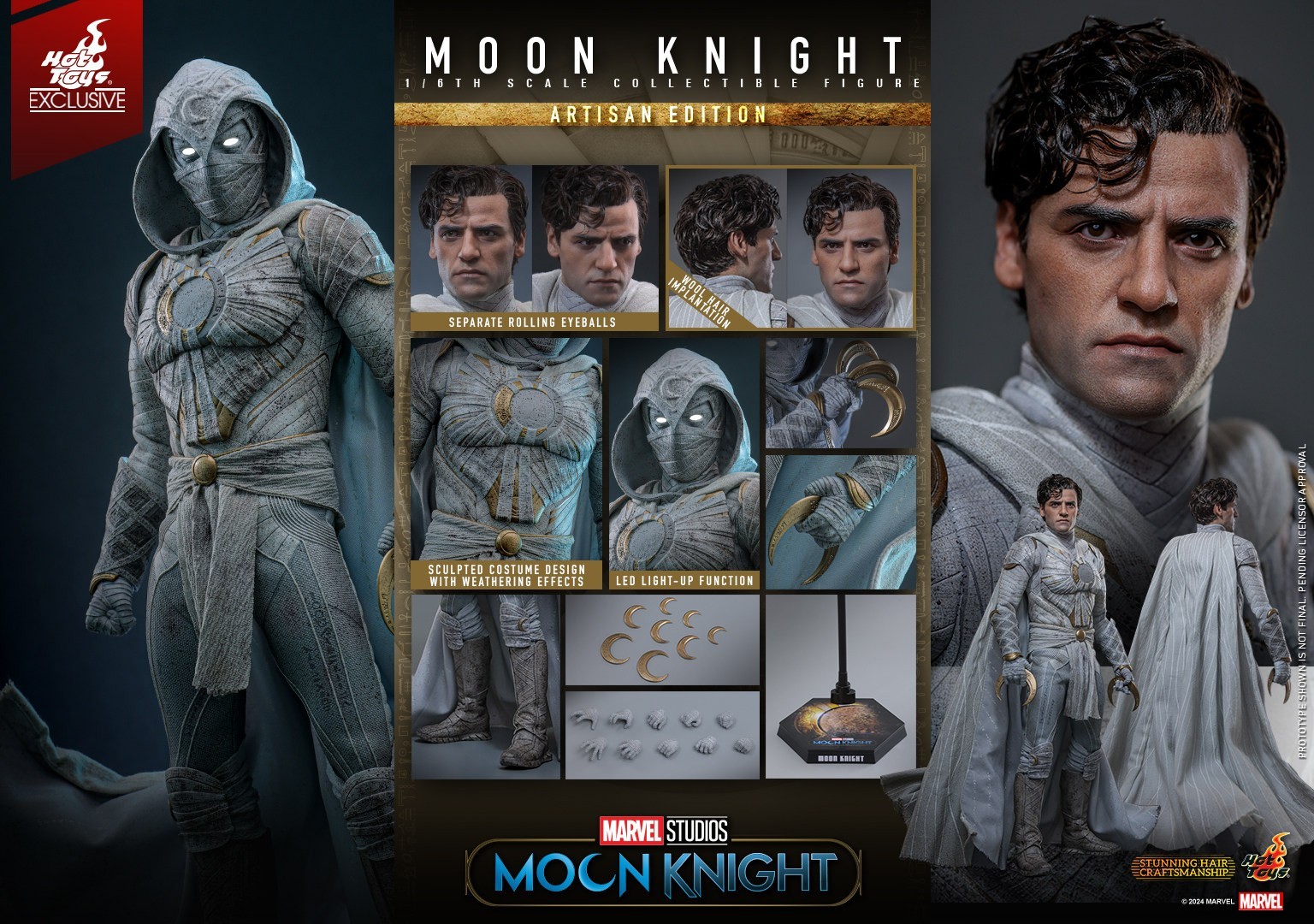 In Stock New Hot Toys TMS140AE Moon Knight 1/6 Artisan Edition Action Figure