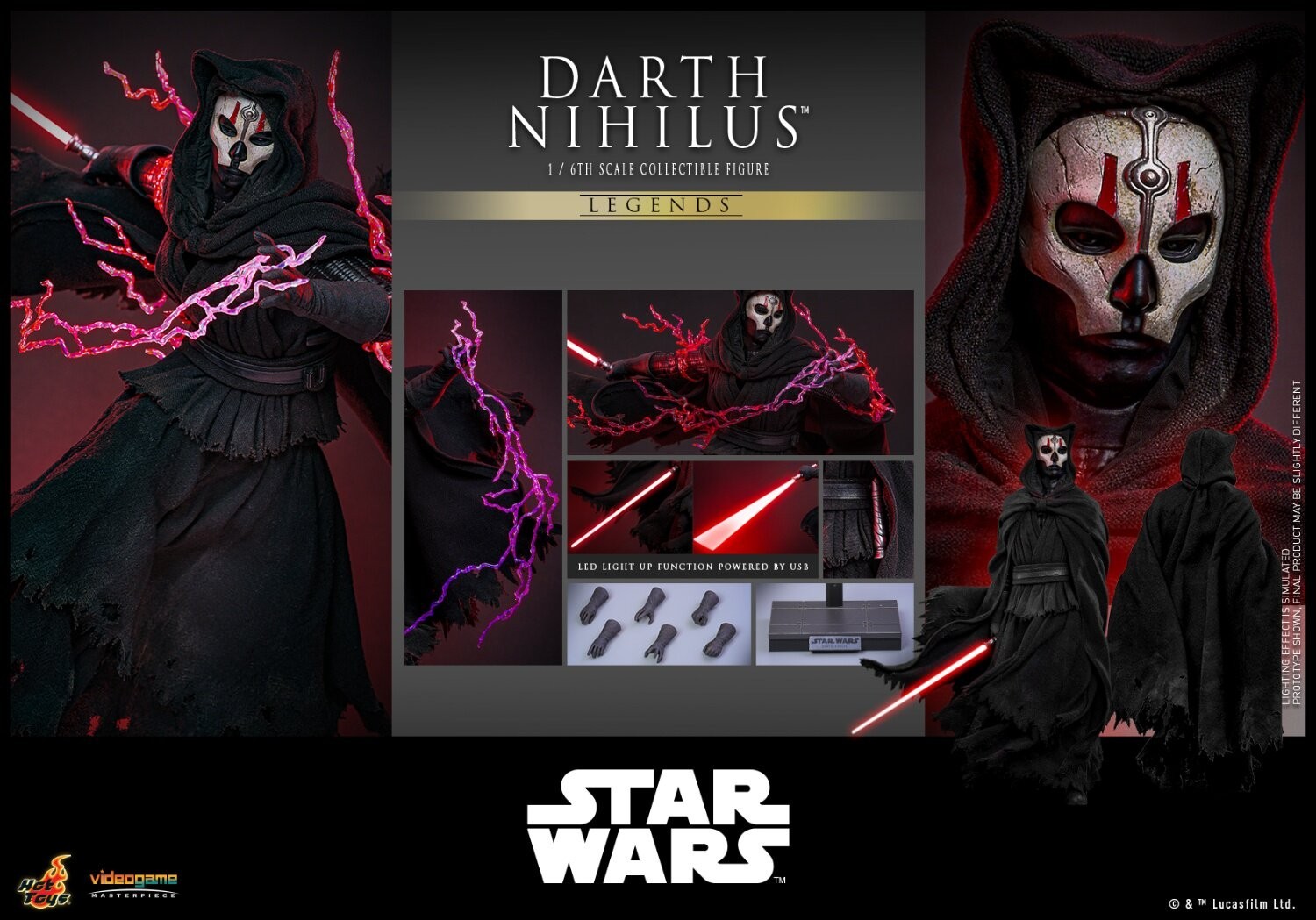 Ready! New Hot Toys VGM72 Star Wars Darth Nihilus 1/6 Action Figure