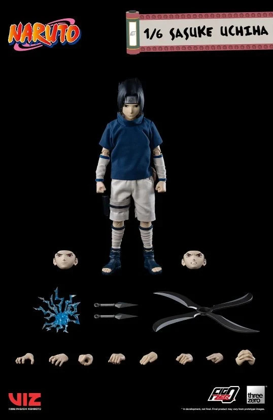 Threezero Naruto Figzero Sasuke Uchiha 1/6 Action Figure