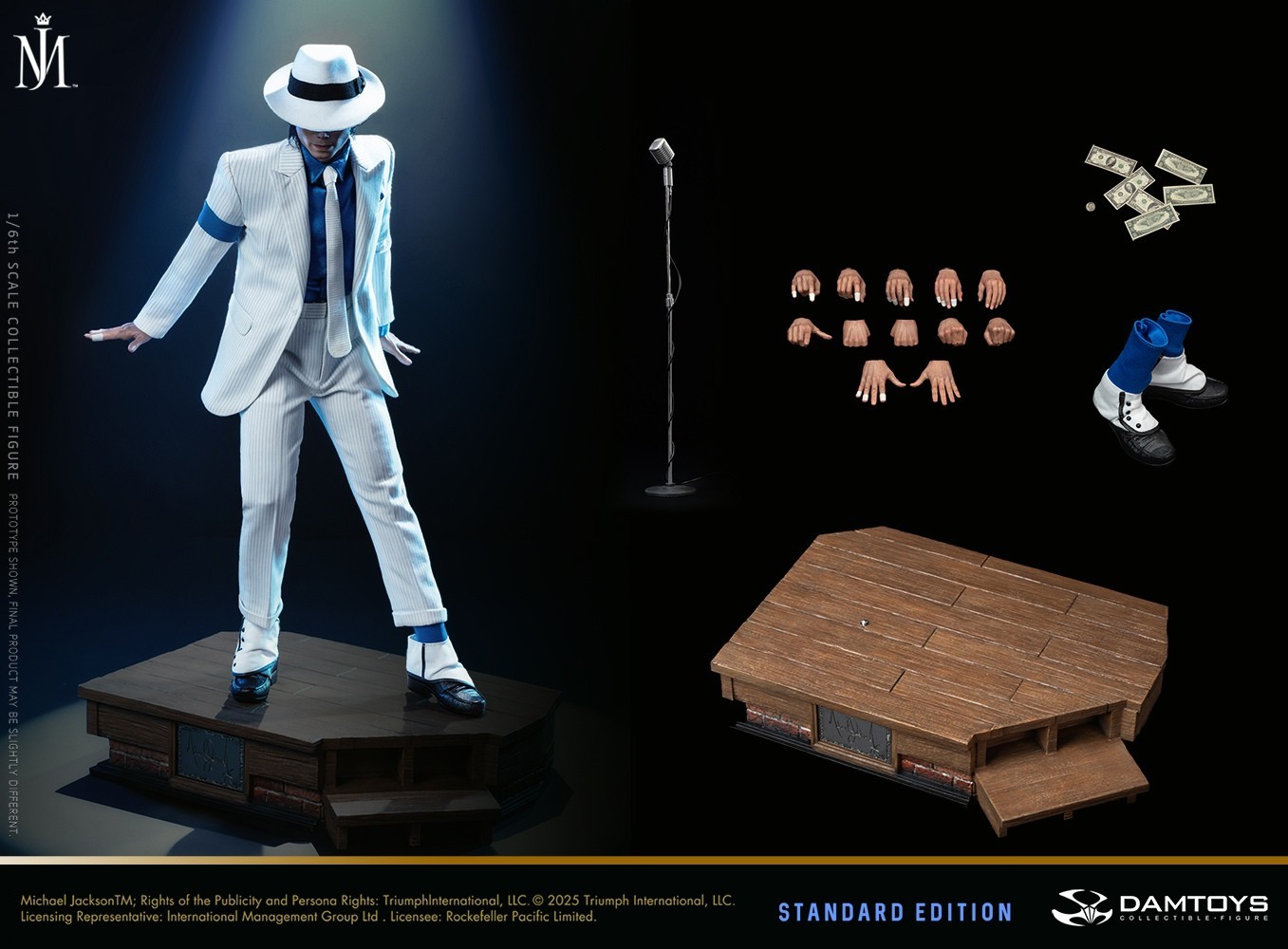 Pre-order DAMTOYS DMS048 1/6 Smooth Criminal Jackson Action Figure Standard Version