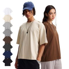 Streetwear retro style drop shoulder boxy t-shirt in various colors
