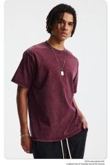 FLEXI APPAREL 275G Snow Wash Distressed T-Shirt - Classic Regular Fit