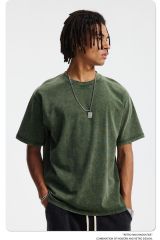 FLEXI APPAREL 275G Snow Wash Distressed T-Shirt - Classic Regular Fit