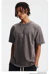 FLEXI APPAREL 275G Snow Wash Distressed T-Shirt - Classic Regular Fit