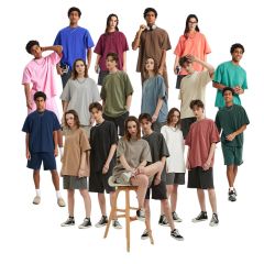 FLEXI APPAREL 250G vintage acid wash t-shirts in various faded colors featuring a boxy streetwear fit