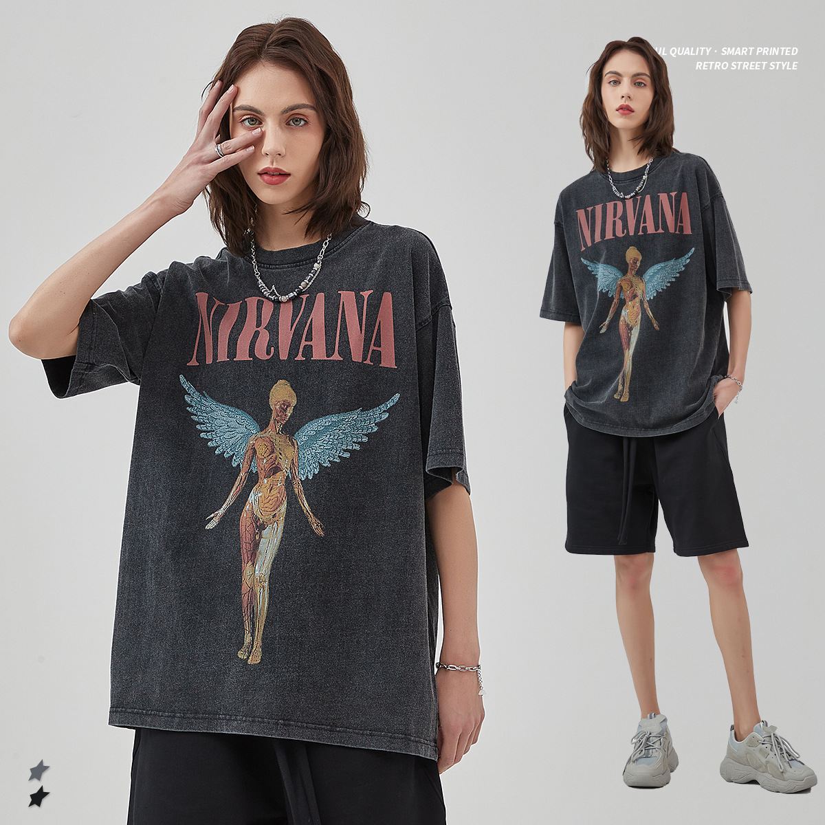 Vintage Washed Rock Band T-Shirt | Acid Wash Graphic Tee