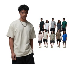 230G instant cooling t-shirts with a fine-gauge knit finish, showing a modern athletic oversized fit on male and female models.