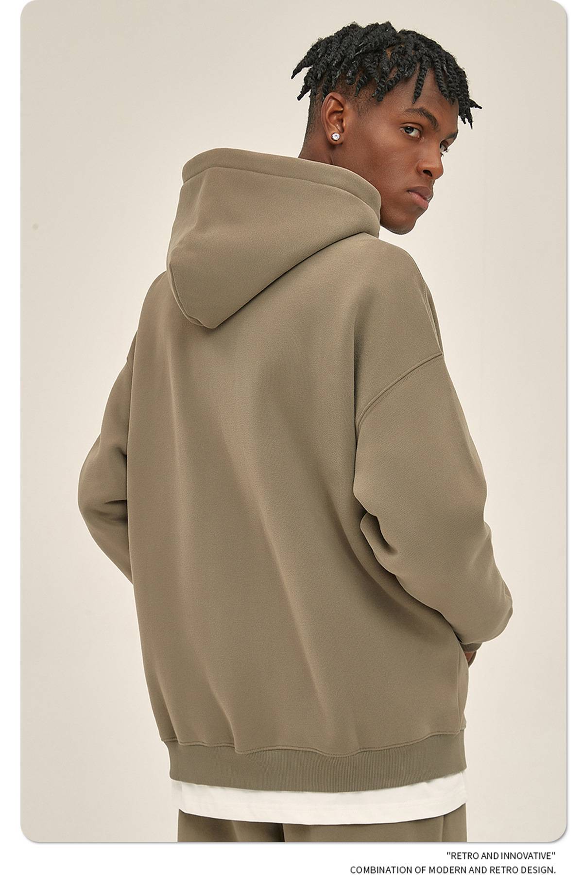 Heavyweight Fleece 350G Two-Way Zip Hoodie