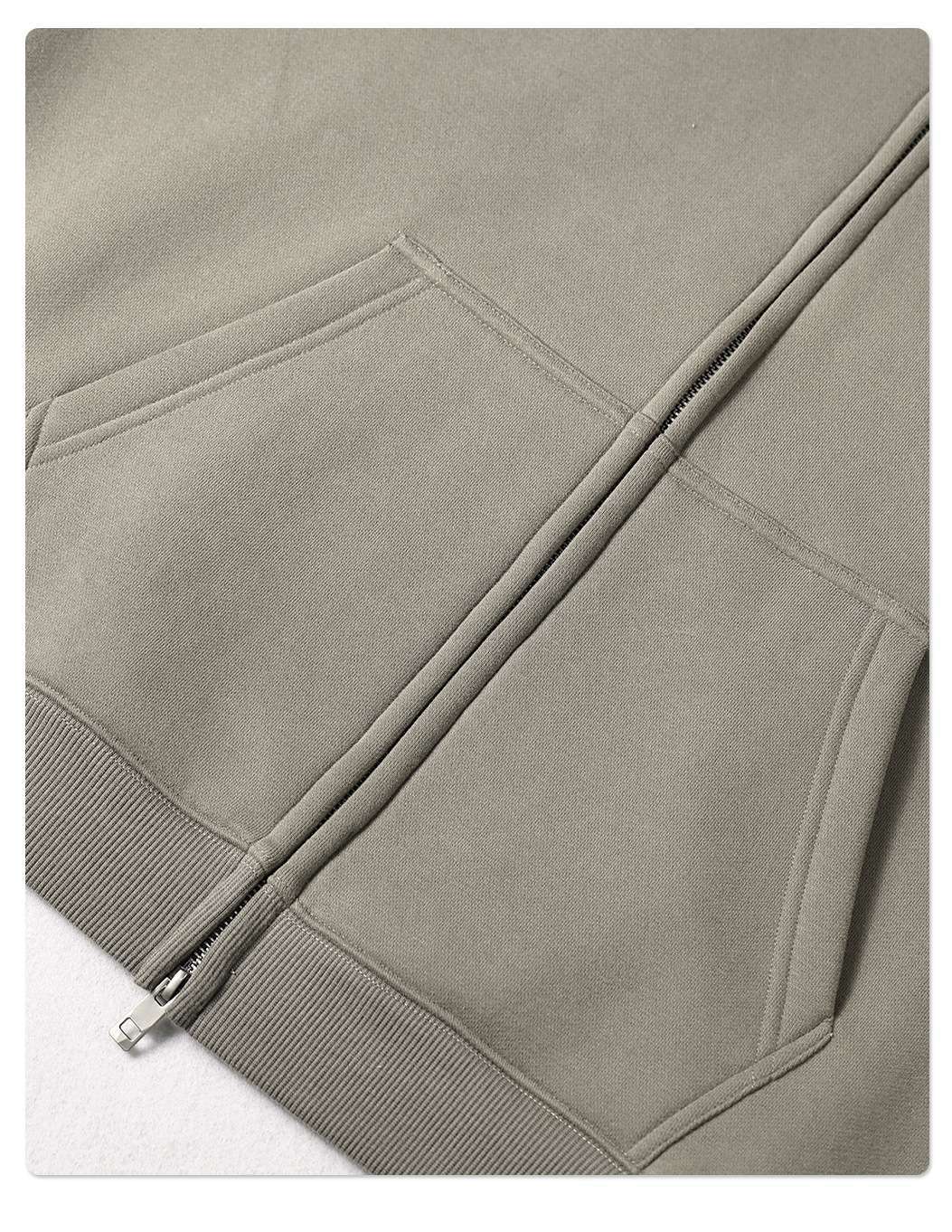 Heavyweight Fleece 350G Two-Way Zip Hoodie