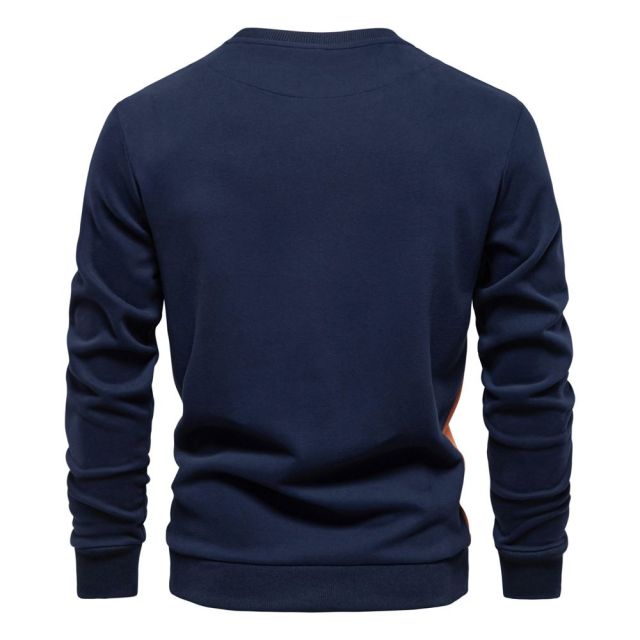 Premium Casual Slim Fit Crew Neck - Curved Panel Athletic Sweatshirt