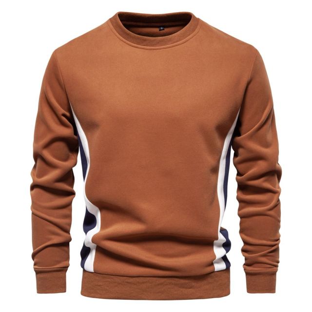 Premium Casual Slim Fit Crew Neck - Curved Panel Athletic Sweatshirt