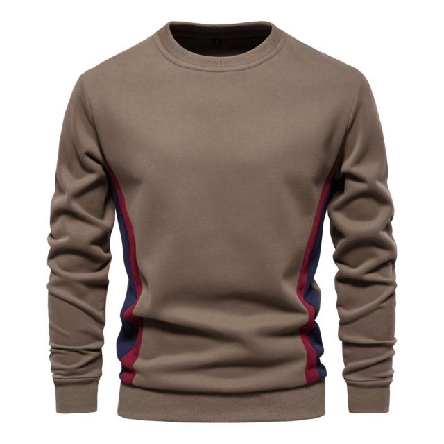 Premium Casual Slim Fit Crew Neck - Curved Panel Athletic Sweatshirt