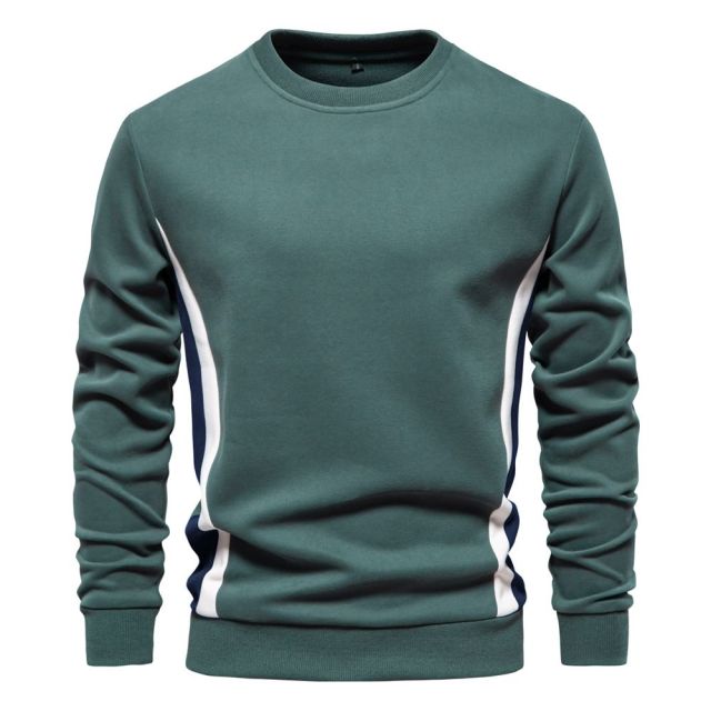 Premium Casual Slim Fit Crew Neck - Curved Panel Athletic Sweatshirt
