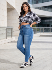 Plus Size High Waist Skinny Jeans