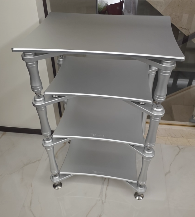 New Edinburgh rack audio enthusiast hifi rack, power amplifier rack, audio cabinet shelf silver black