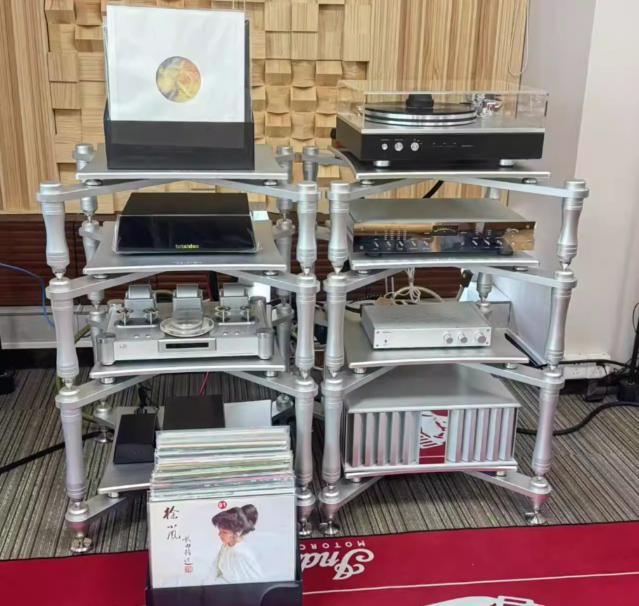 New Edinburgh rack audio enthusiast hifi rack, power amplifier rack, audio cabinet shelf silver black