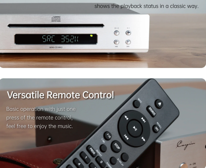 Cayin MINI-CDMK2 Compact Disc Player Slot-in style CD Drive VFD Dynamic Display