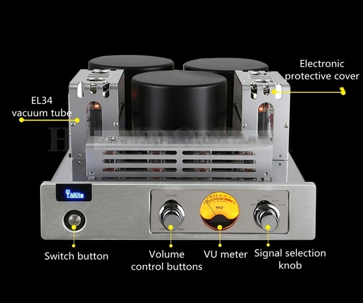 YAQIN MC-13S Integrated Hifi Stereo EL34 Vacuum Tube Push-pull Amplifier Output Power 40 Watt *2 MC13S