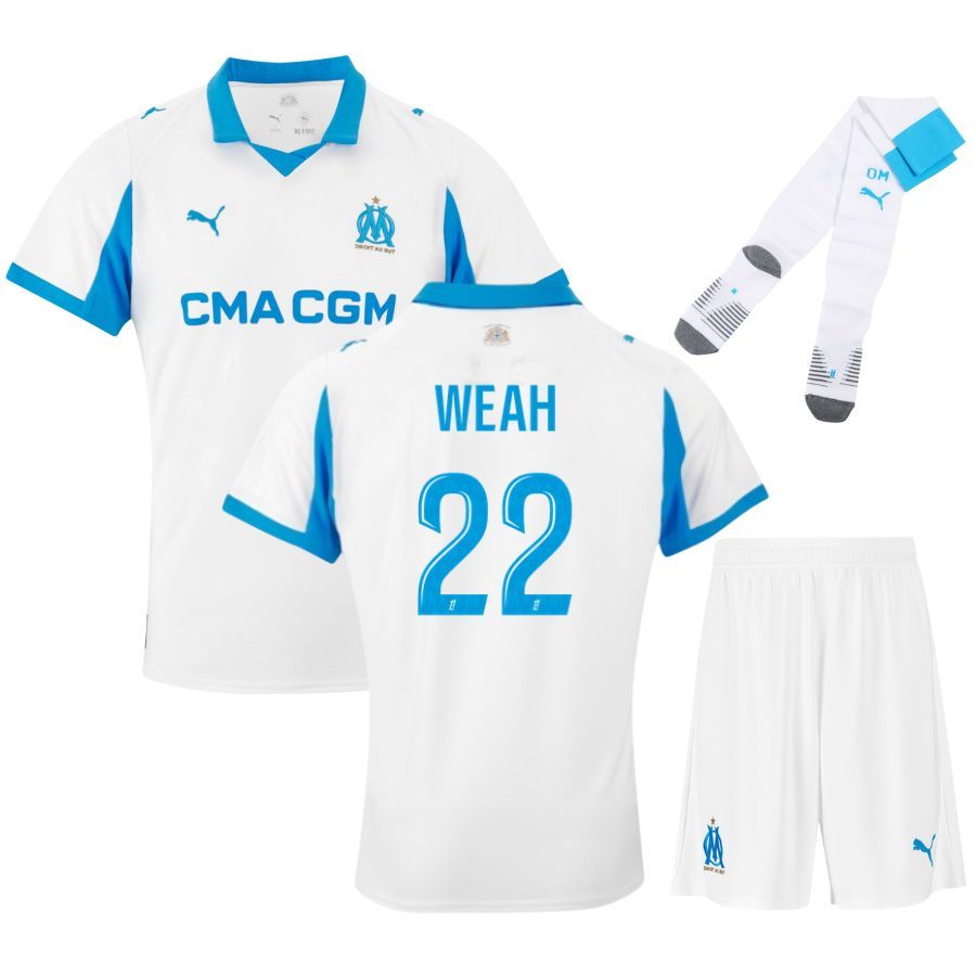 Maillot Kit Enfant OM Domicile 2025 2026 Weah