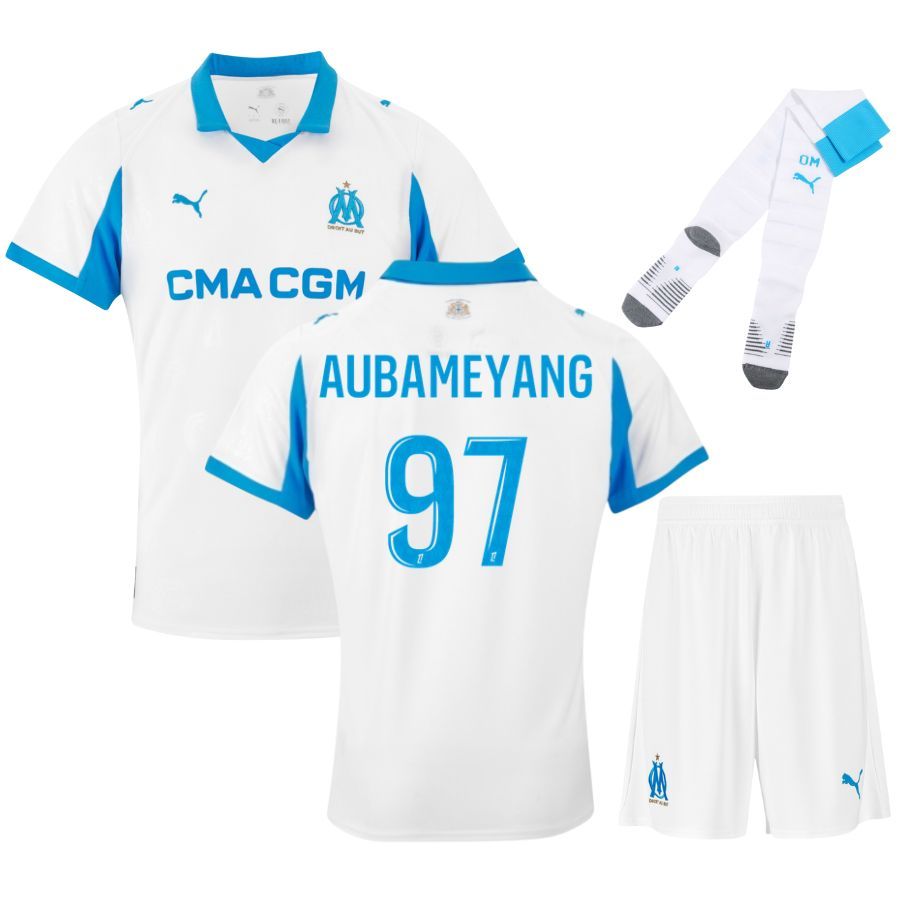 Maillot Kit Enfant OM Domicile 2025 2026 Aubameyang