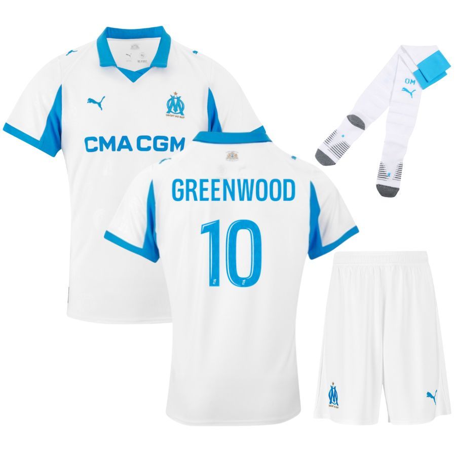 Maillot Kit Enfant OM Domicile 2025 2026 Greenwood