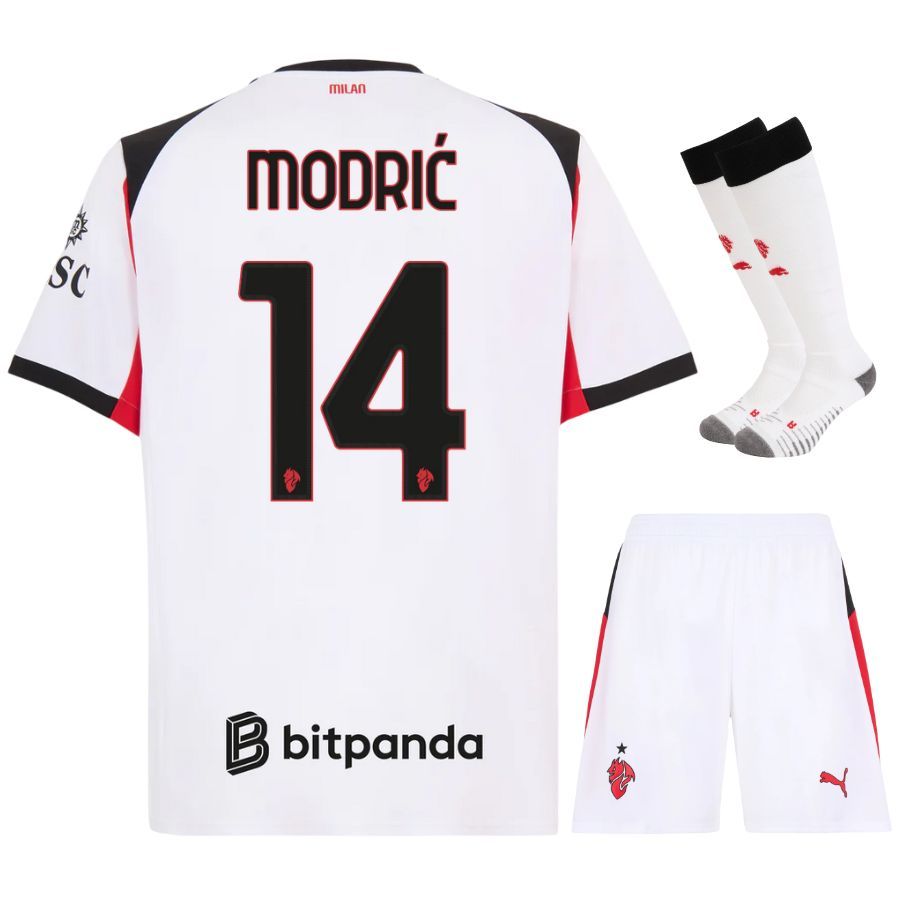 Maillot Kit Enfant Milan AC Exterieur 2025 2026 Modric