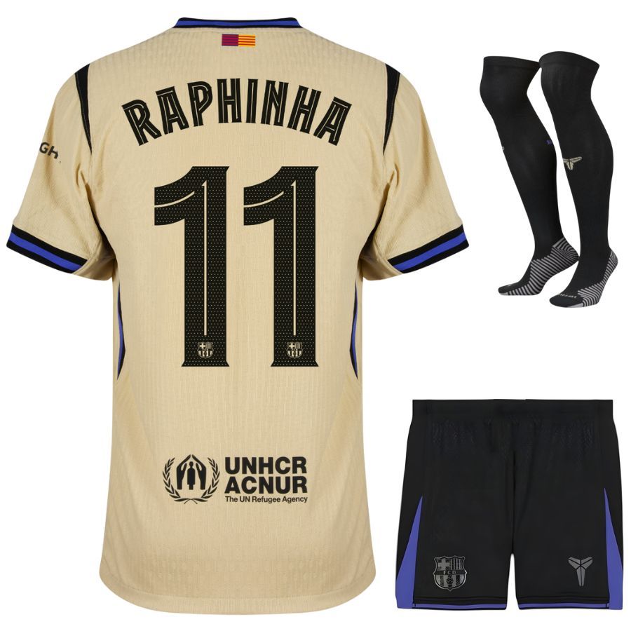 Maillot Kit Enfant Barca Exterieur 2025 2026 Raphinha