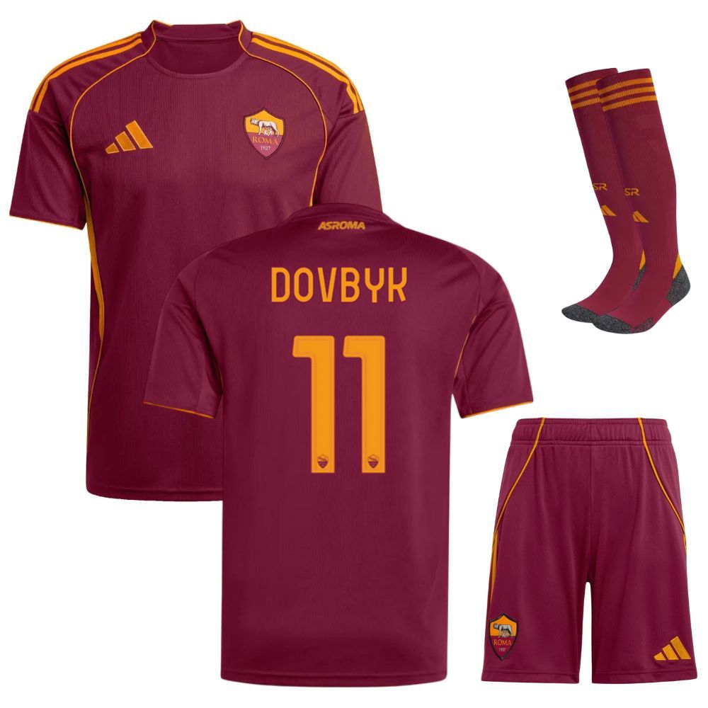 Maillot Kit Enfant AS Roma Domicile 2025 2026 Dovbyk