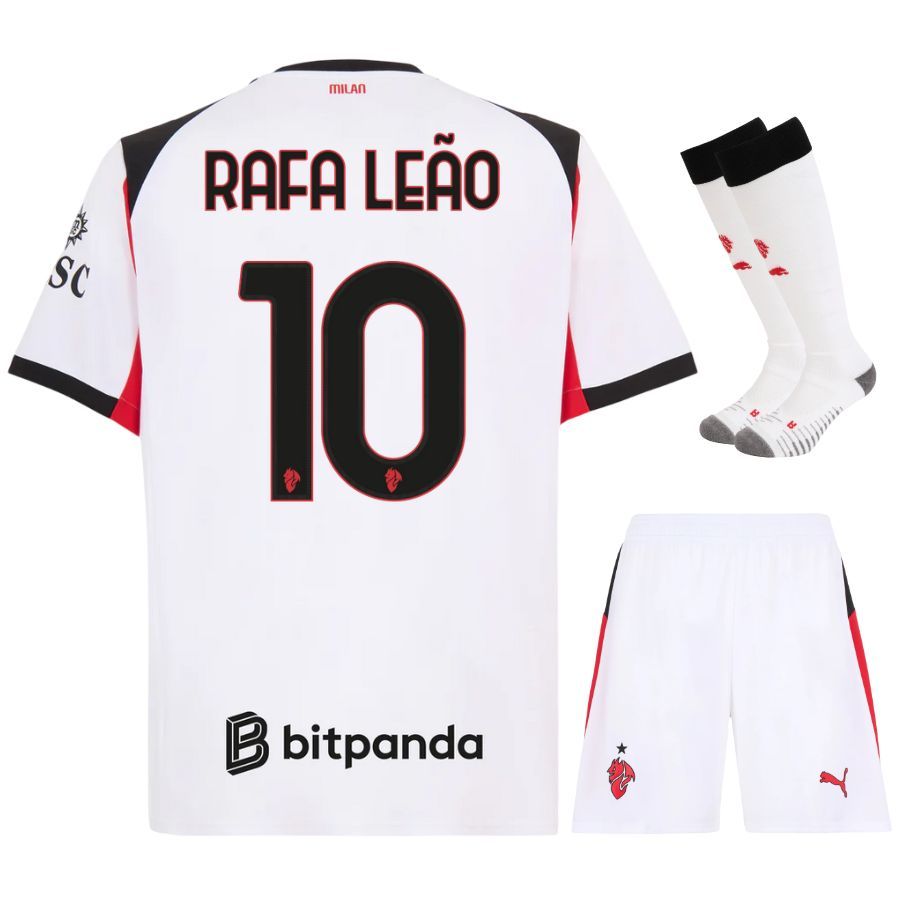 Maillot Kit Enfant Milan AC Exterieur 2025 2026 Rafa Leao