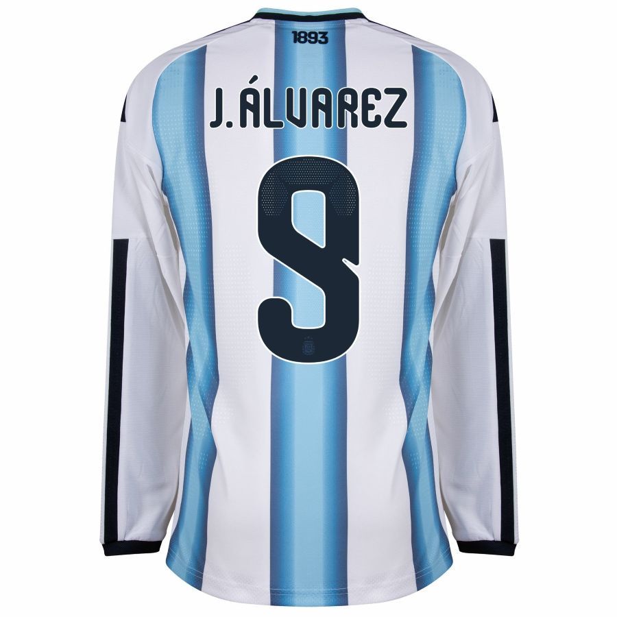 Maillot Argentine Domicile 2026 2027 J. Alvarez Manches Longues