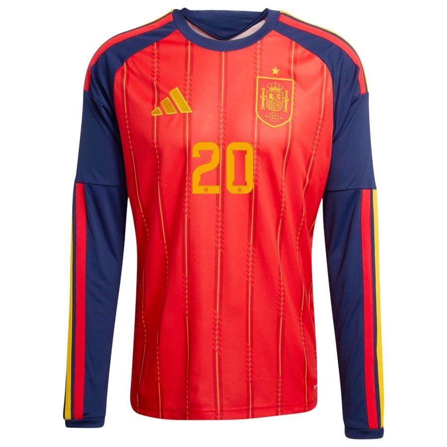 Maillot Espagne Domicile 2026 2027 Pedri Manches Longues