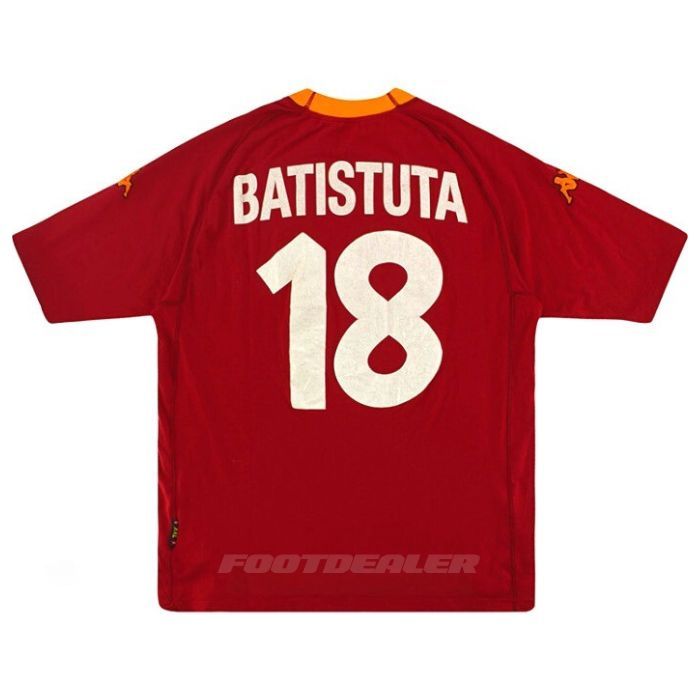Maillot RETRO-AS ROMA Domicile 2000 2001 Batistuta