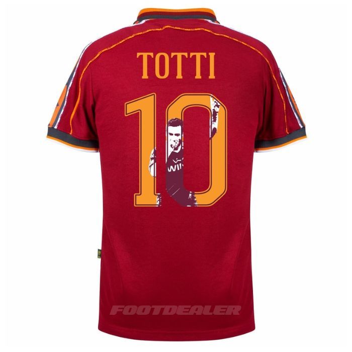 Maillot RETRO-AS ROMA Domicile 1998 1999 Totti