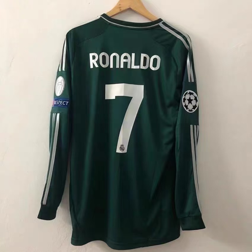 12/13 Real Madrid third jersey long sleeved UCL 7 # Ronaldo