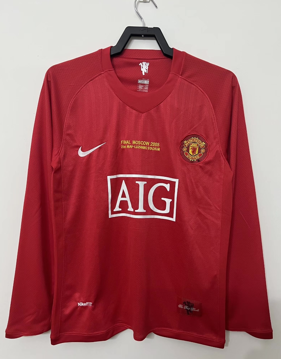 07/08 Manchester United home long sleeves UCL jersey # 7 Ronaldo
