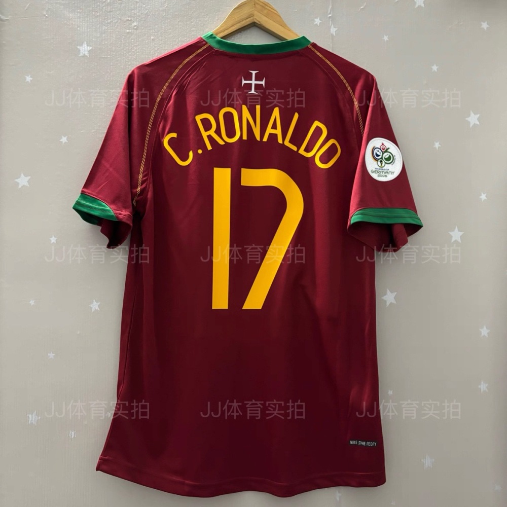 2006 Portugal home jersey World Cup 17 # Ronaldo