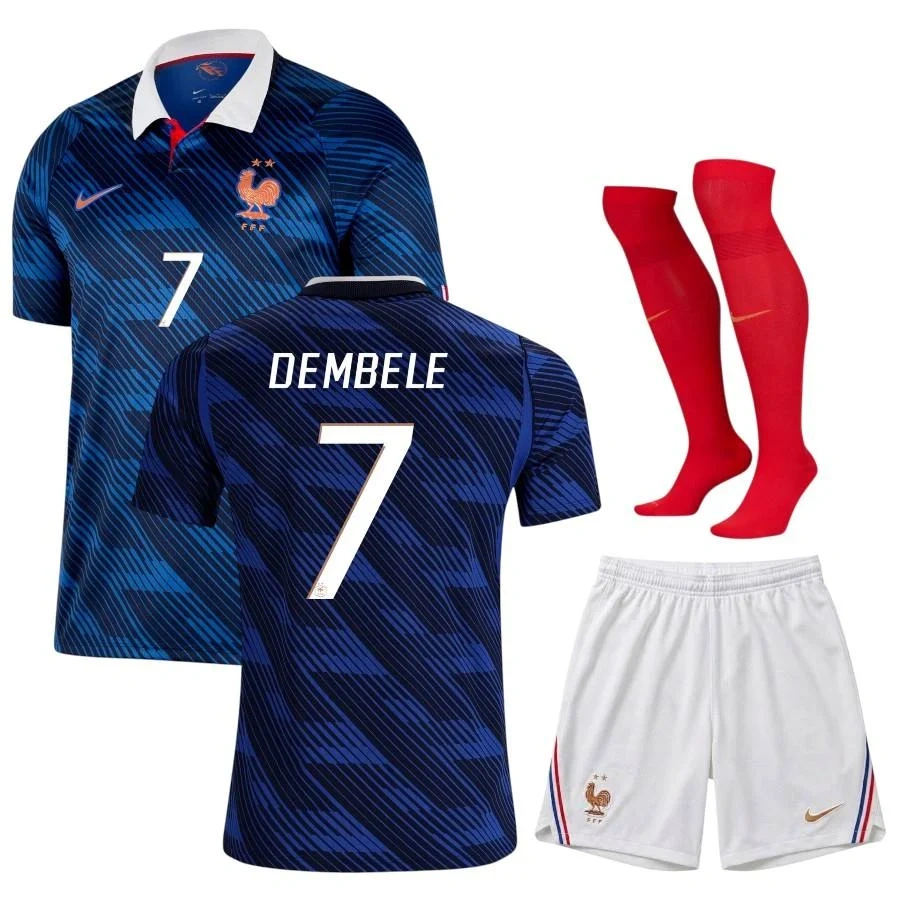 Maillot Equipe de France Kit Enfant Domicile Coupe du Monde 2026 Dembele