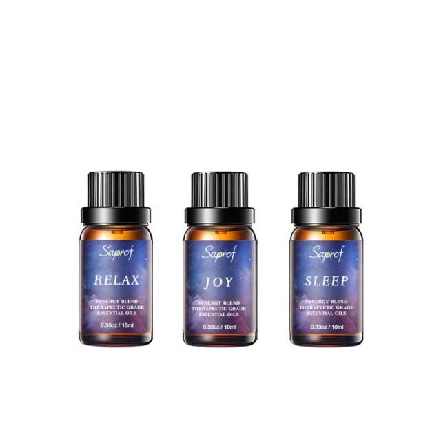 OEM Private Label Therapeutic Grade10ml 3pcs Relaxing Joy Good Sleeping Blend Essential Oil Set