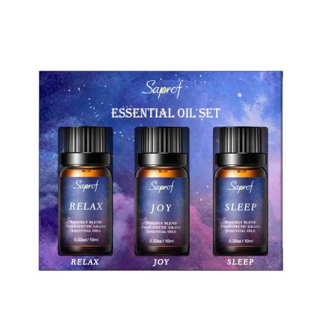 OEM Private Label Therapeutic Grade10ml 3pcs Relaxing Joy Good Sleeping Blend Essential Oil Set