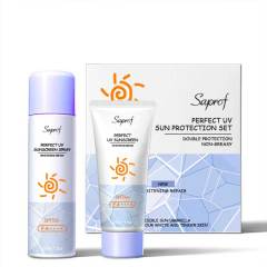 SPF 50 organic baby suncream sunscreen spray lotion cream sunblock plastic tube set OEM for face body