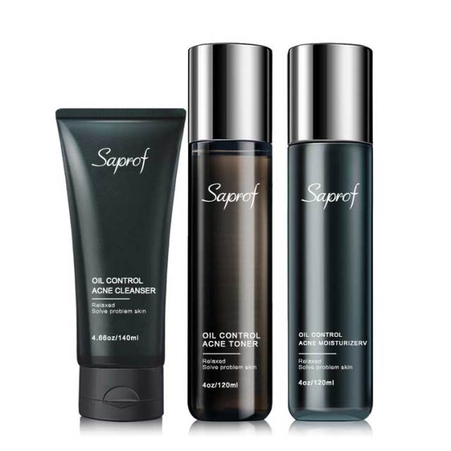 Three-piece men's refreshing skin care set