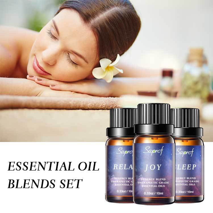 OEM Private Label Therapeutic Grade10ml 3pcs Relaxing Joy Good Sleeping Blend Essential Oil Set