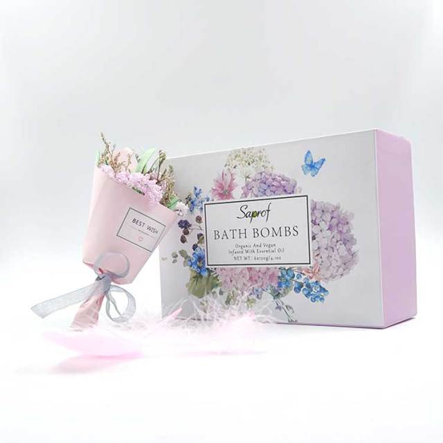 Saprof Wholesale 6 CBD Bath Bombs Gift Set bubble bath Fizzies Relieve Pain Reduce Anxiety for Amazon Ebay Wish Seller