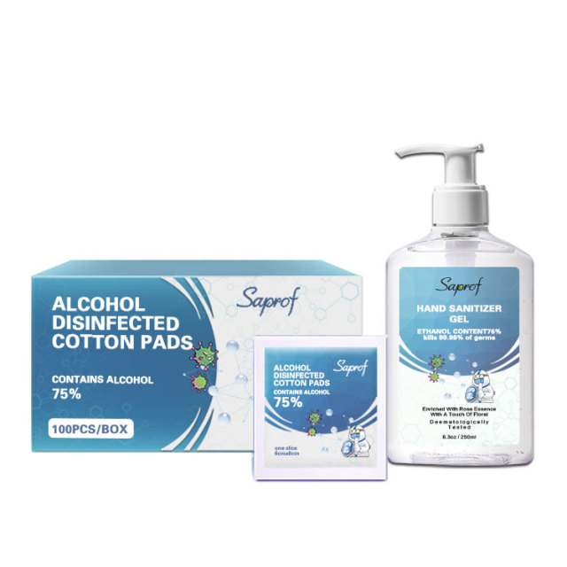 Health Pack- 75% Alcohol Hand Sanitizer Gel And Alcohol Pads