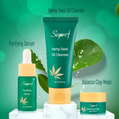 Hemp Seed Oil Cleanser / Balance Clay Mask / Purifying Serum